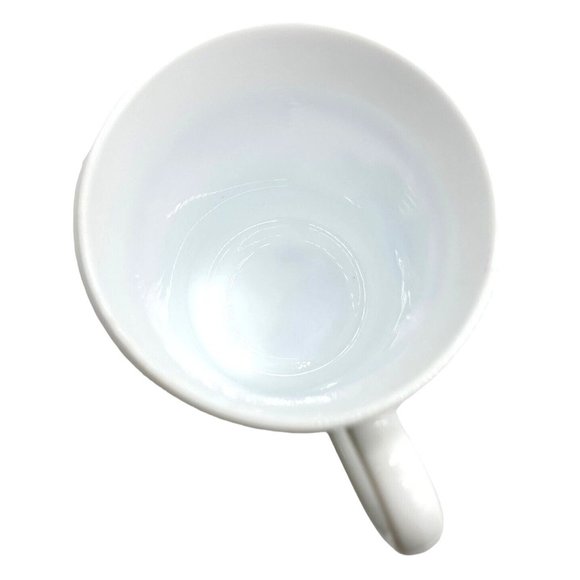 White Milk Glass Blue Floral Arcopal France Honorine Mug Coffee Tea Cup 8 oz - Picture 6 of 10